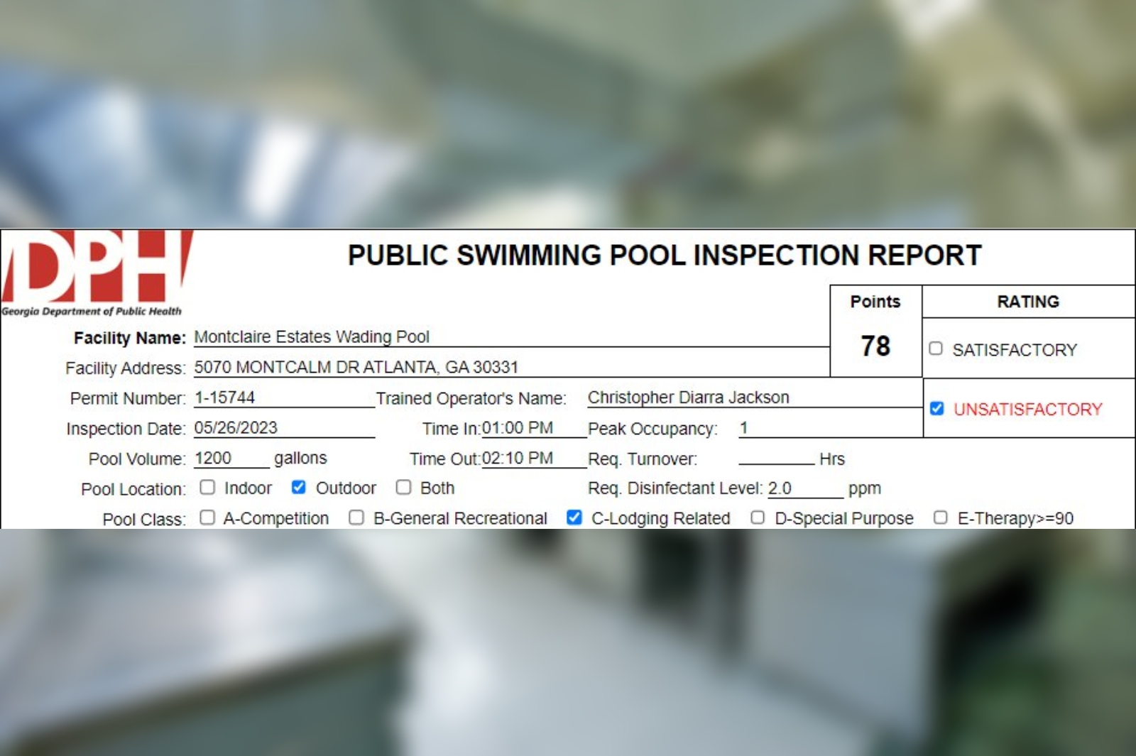 Montclaire Estates Wading Pool