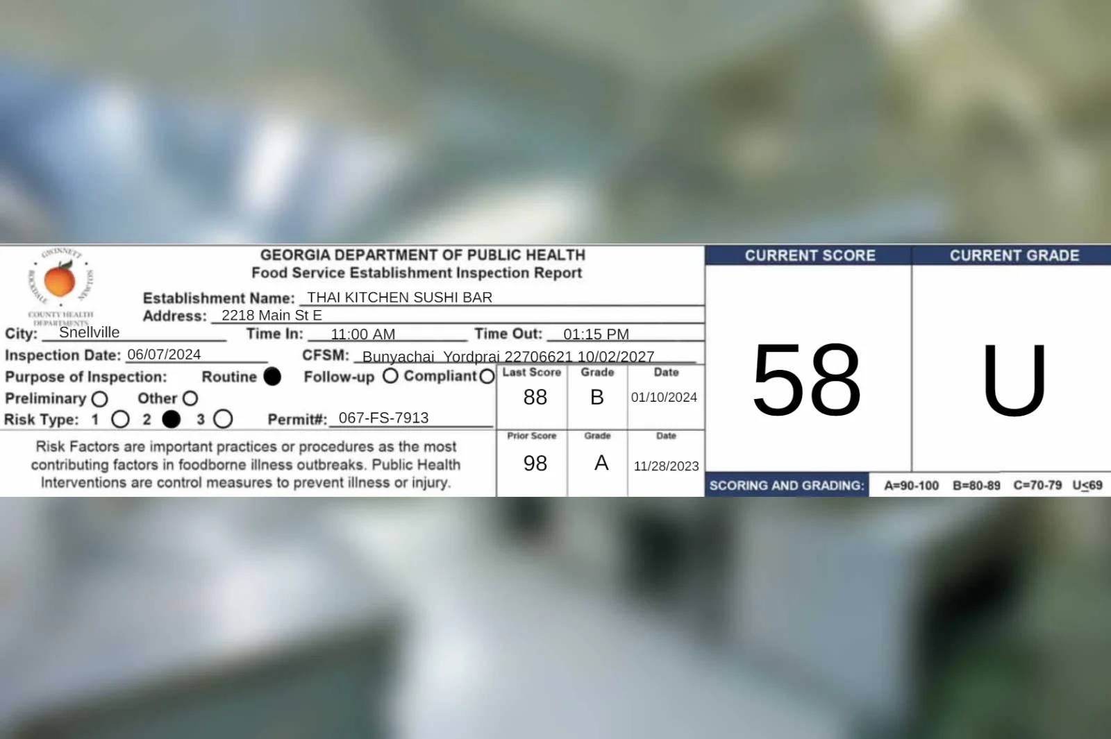 Thai Kitchen Sushi Bar In Snellville Receives A 58 On Their Recent   Thai Kitchen Sushi Bar Health Inspection Snellville.webp